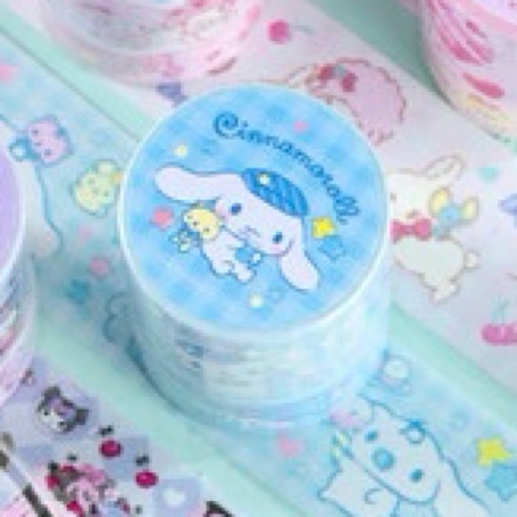 Sanrio Cinnamaroll Sparkle Washi Tape 2 Roll Pack - Picture 6 of 6